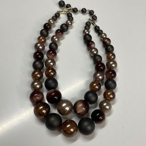 2-layer Plastic Bead Necklace